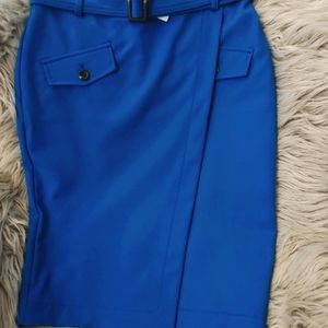 Blue ann taylor skirt above the knee